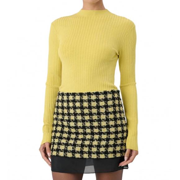 NEW TOCCIN ollie long sleeve top in citron